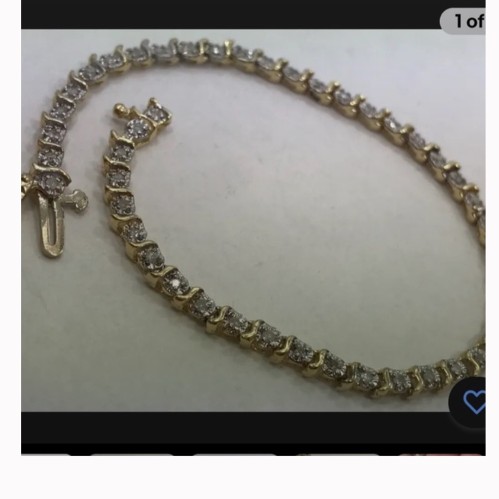 Stunning 14k  4.26ct tw Natural Diamond 6mm S-Link Tennis Bracelet 14k Gold - Picture 8 of 10